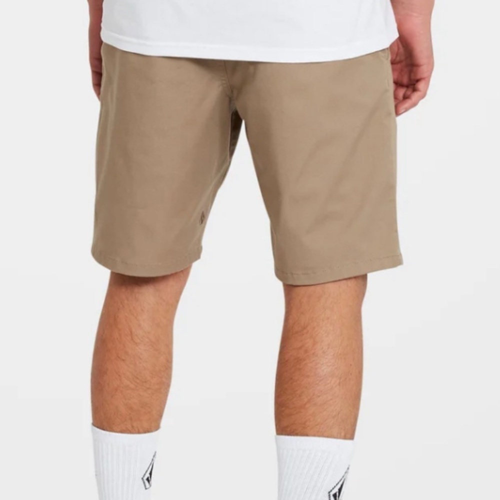 Volcom Men's Khaki Flat Front Shorts